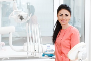 A young woman smiling