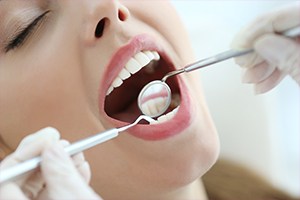 Relaxed patient receiving dental care